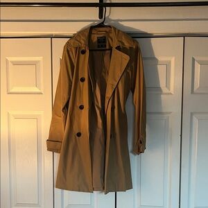 Abercrombie & Fitch Double-Breasted Tan Trench Coat